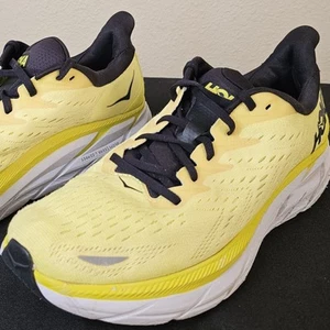 Hoka One One Herren Clifton 8 Laufschuhe Größe 11 D Nachtkerzengelb Schwarz - Bild 1 von 17