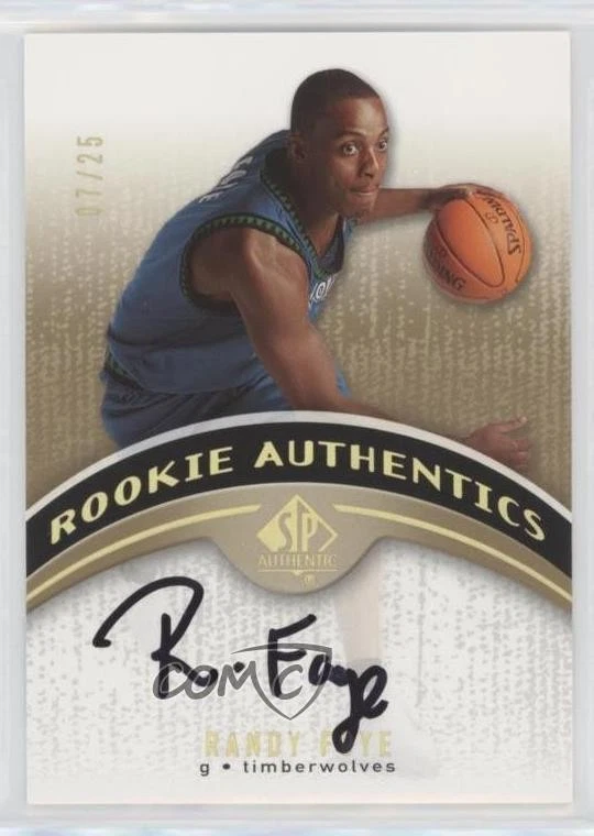 2006-07 SP Authentic Rookie Authentics Gold /25 Randy Foye #128 Rookie Auto RC - Image 1 of 2