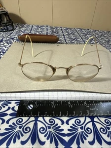 Vintage Drahtrand Rund Brille 1/10-12K G.F. FUL-VUE Zopfbügel TOP - Bild 1 von 10