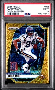 2024 Panini Prizm #192 Randy Moss Gold Shimmer Prizm /10 PSA 9 - SKOL Vikings!! - Picture 1 of 3