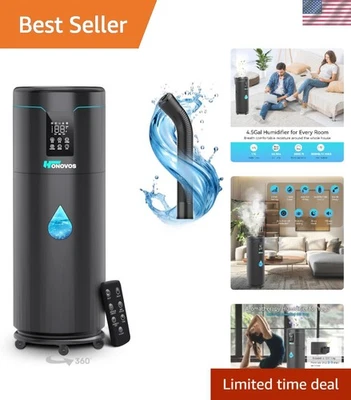 Versatile 4.5 Gallon Humidifier with Remote Control & Essential Oil Diffuser - Image 1 of 4