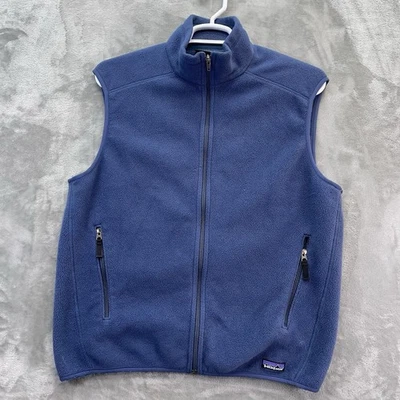 De Colección Chaleco Patagonia Para Hombres Grande Synchilla Polar Suéter Cremallera Completa Trabajo Caminata Trek Foto 1 de 4