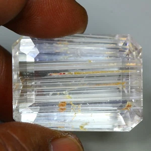 100.30 Cts_Great Excellent Sparkle_100% Natural Untreated BIG White Rutile Topaz - Picture 1 of 4