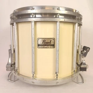 Pearl 12x14"FFX Championship Maple Marching Snare Drum White Free Floating 12Lug - Picture 1 of 11