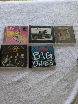 Aerosmith 5 компакт-дисков лот компакт-дисков: большие, Push Play, игрушки, насос, получить ваши крылья - протестирован - Изображение 1 из 4