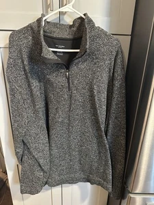 Van Heusen flex 3XL Big And Tall pullover quarter zip Heathered Grey Pre Owned - Picture 1 of 4