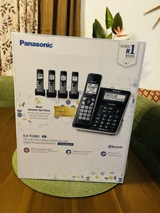 Panasonic Link2Cell Cordless Phone with Answering Machine - 5 Handsets... - Zdjęcie 1 z 1