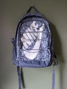 NIKE Backpack Blue & Gray All Over Swoosh Logo Adjustable Straps 2 Pocket - Picture 1 of 16