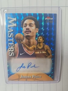 2024-25 Topps Finest Jordan Poole Masters BLUE GEOMETRIC AUTO AUTOGRAPH 57/99 - Bild 1 von 3