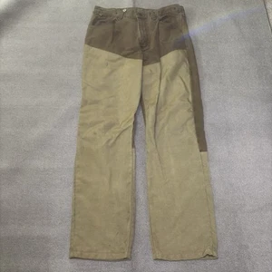 Pantalón de Trabajo Vintage Wrangler Doble Rodilla Para Hombre 34x32 Dos Tonos Verde Caza #946 - Imagen 1 de 11