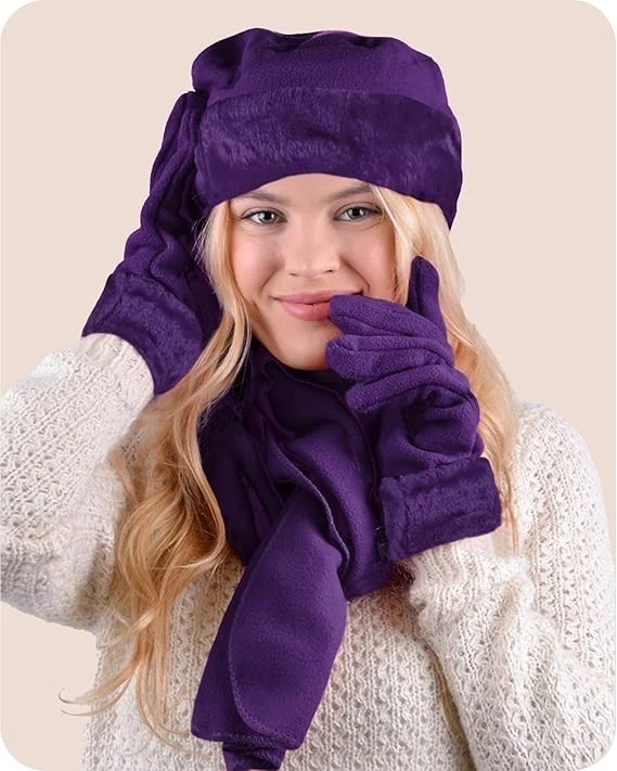 Women’s Winter Fleece Hat & Glove Set  Cold Weather Gift – Holiday Essential - Image 1 of 1