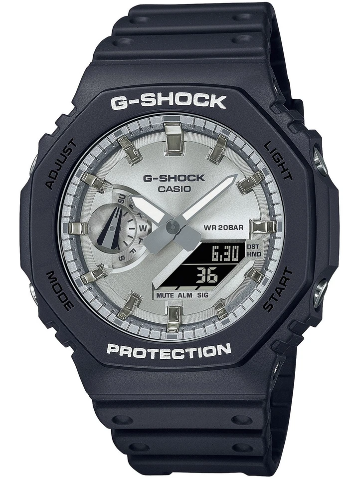 Orologio Uomo Casio G-Shock Analogico Digitale Nero Argento GA-2100SB-1AER