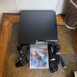 Sony PlayStation 3 Slim Schwarz PS3 OFW 3,55 mit 500GB CECH-2001A mit Bundle - Bild 1 von 9