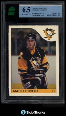 1985 O-PEE-CHEE #9 MARIO LEMIEUX RC ROOKIE MNT 6.5 - Image 1 of 4