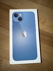 Original Apple iPhone 13 Bleu BOITE SEULE comprend clé SIM. PAS DE TÉLÉPHONE NI ACCESSOIRES - Photo 1 sur 3