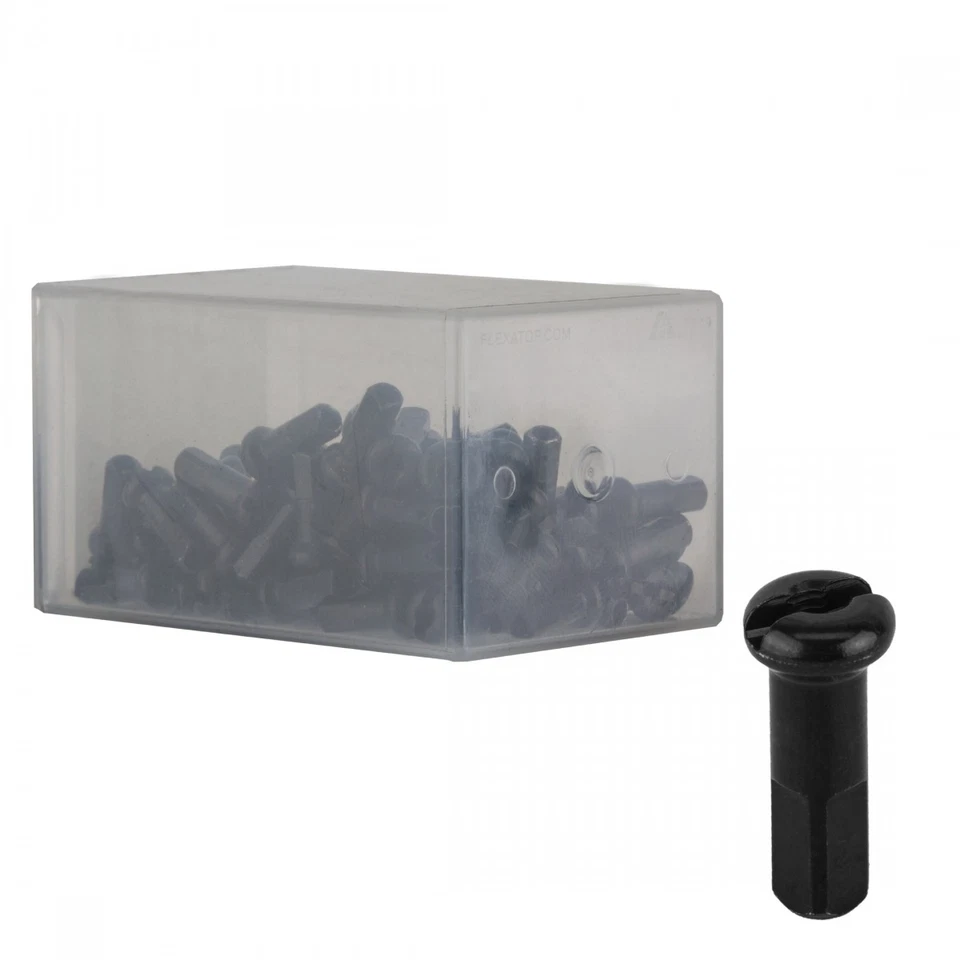 Dt Swiss DT Swiss Spoke Nipples 2.0mm 14mm Black Brass Construction, Box of 100 - Image 1 of 1