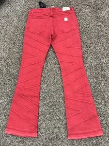 Valabasas Jeans Button Fly Taschen Cassius Rot Design Herren Größe 38x34 - Bild 1 von 9