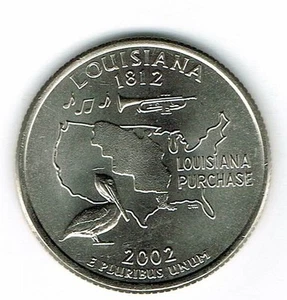 2002-P Philadelphia Brilliant Uncirculated Louisiana 18TH State Quarter Coin! - Picture 1 of 2