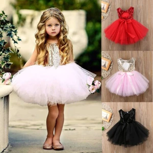 Bebé Niña Niños Tutú Vestido Princesa Fiesta Flor Vestidos Boda Dama de honor - Imagen 1 de 13