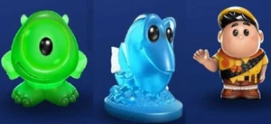 Ooshies - Woolworths 2020 - Glo in Dark Mike + Hologram Dory + Russell - Imagen 1 de 4