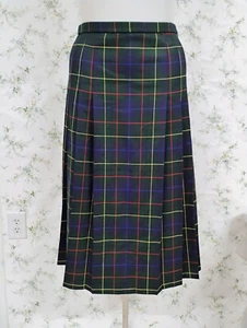 Pendleton USA Skirt Womens 14 Virgin Wool Celebration Tartan Green Pleated - Picture 1 of 11