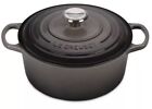Le Creuset 3.5-qt Cast Iron Round Casserole Oven - Oyster Gray New