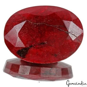 Enorme piedra preciosa suelta de Madagascar extraída facetada ovalada rubí rojo natural de 300 quilates - Imagen 1 de 5