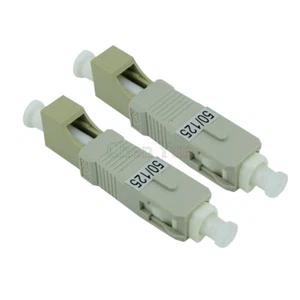 2pcs 2.5 To 1.25mm SC Male To LC Female Adapter MM 50/125 Fiber Optic Connector - Picture 1 of 5