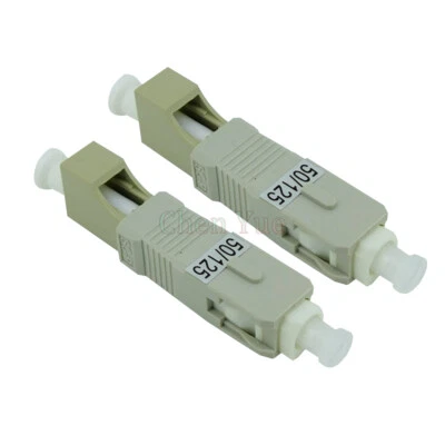 2pcs 2.5 To 1.25mm SC Male To LC Female Adapter MM 50/125 Fiber Optic Connector - Image 1 of 4