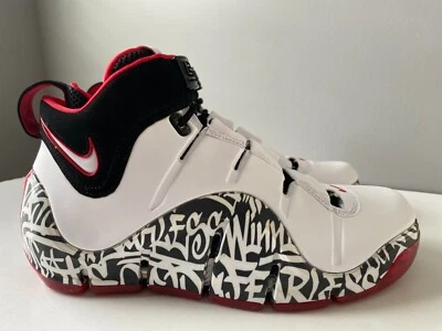 Men's Size 7.5 Nike Zoom LeBron 4 Graffiti White Black DJ4888-100 - Image 1 of 4
