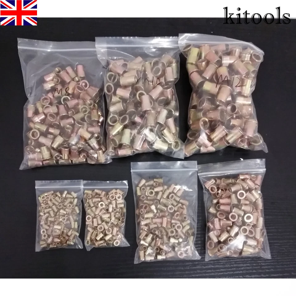 50PCS Rivnuts Blind Threaded Nutserts Color Zinc Rivet Nut M3 M4 M5 M6 M8 M10 - Image 1 of 4
