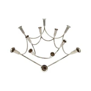 Set of 2 Eigel Jensen for A Michelen Denmark Sterling Silver Candleholders 20608 - Picture 1 of 10
