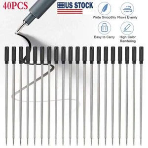 40pcs Cross Style Ballpoint Pen Refills Smooth Flow Black Ink 1.0mm Medium Point - Picture 1 of 12