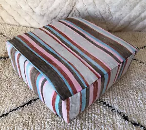 Moroccan Handmade Pouf Berber Kilim Rug Floor Cushion Ottoman Footstool - Picture 1 of 8