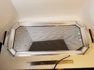 "Vidrio Salton HOTRAY - Bandeja de calentamiento de alimentos - H-435 MCM plateado/negro - 22""" Foto 1 de 4
