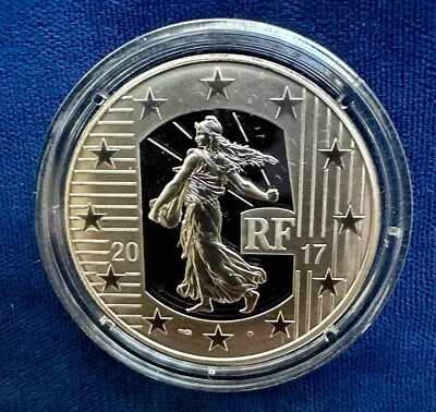 法国 2017 年银币 10 法郎 La Sameuse Louis d'or 纪念币 — 第 1/4 张图片