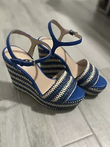 Women’s Aldo Wedge Platform Heels Size 7.5 Peep Toe Casual - Picture 1 of 5