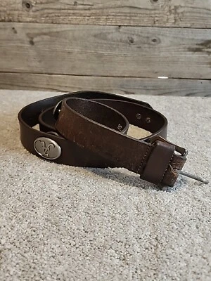 Cinturón de cuero Eaglers Wings Alabama para hombre talla 38 1,25" ancho plata Foto 1 de 4