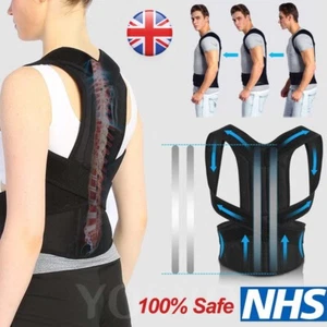 Posture Corrector Corset Back Brace Support Shoulder Straightener Adjustable UK - Picture 1 of 17