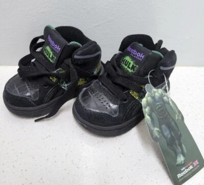 REEBOK Infant Shoes Classic HULK MARVEL Kids Boys Infant Sneakers Black Size 5 - Image 1 of 4