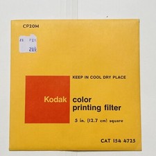 Kodak 5 Inch Gelatin Color Printing Filter CP20M CAT 154 4725 Vtg USA NOS