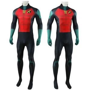 The Robin Teen Titans Cosplay Overall Kostüm Erwachsene Kinder Body Halloween - Bild 1 von 19