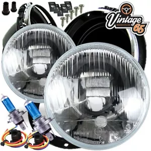 Genuine Quadoptic 7" Halogen Conversion Headlight Mountings For Ford Escort Mk2  - Picture 1 of 5