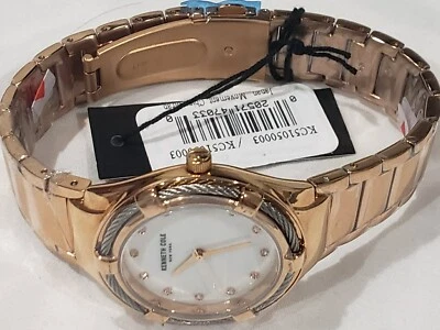 $125 Рекомендуемая розничная цена производителя| Женская швабра Kenneth Cole KC51050003 розовое золото сталь - Изображение 1 из 4