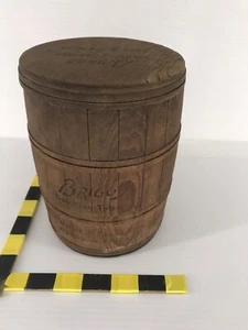 Briggs Smoking Tobacco Wooden Barrel "WHEN A FELLER NEEDS A FRIEND" - Picture 1 of 6