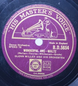 Glenn Miller Wonderful One Alice Blue Dress HMV BD5654 UK FDR Daughter VG+ - Picture 1 of 4