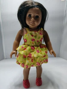 American Girl Doll 18” Brown Hair Brown Eyes Brown Skin *Lazy Eye* - Picture 1 of 9