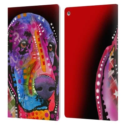 OFFICIAL DEAN RUSSO DOGS LEATHER BOOK WALLET CASE COVER FOR AMAZON FIRE - Image 1 of 4