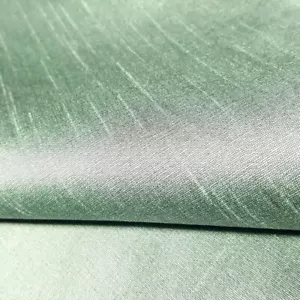 OCEAN MINT SILVER FAUX SILK DUPIONI FABRIC TWO TONE IRREDESCENT 58" BY THE YARD - Picture 1 of 7
