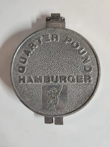 Vintage Aluminum  Quarter Pound Hamburger Patties Mold Round Uniform  - Picture 1 of 3